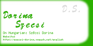 dorina szecsi business card